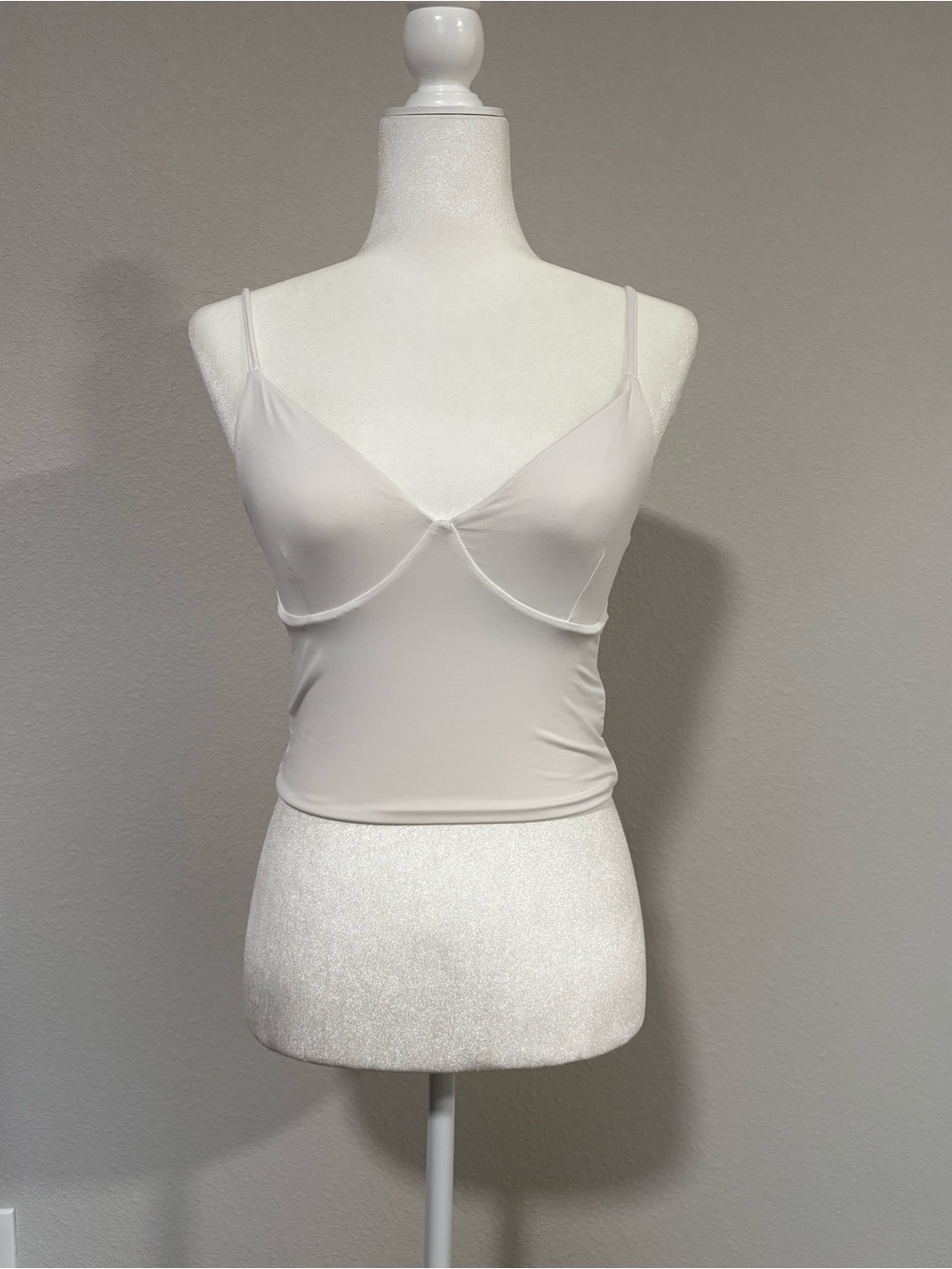 Ghanda White Spaghetti Strap Tank Top